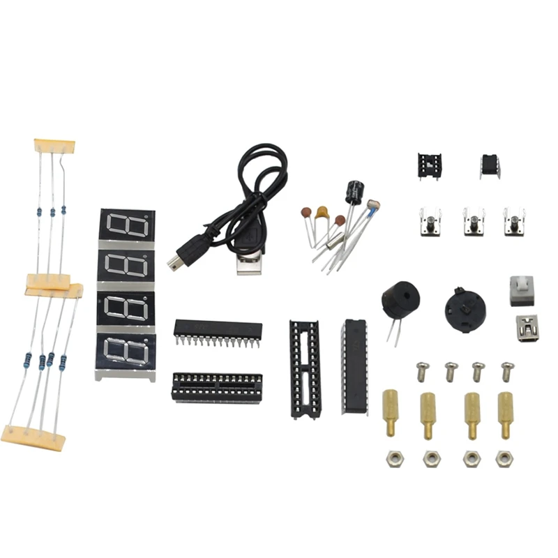 4 разрядный Ds1302 Led Дисплей Diy Смарт точные часы набор для самостоятельной сборки
