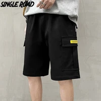 single road mens cargo shorts men 2021 summer side pockets hip hop short pants male japanese streetwear casual shorts for men