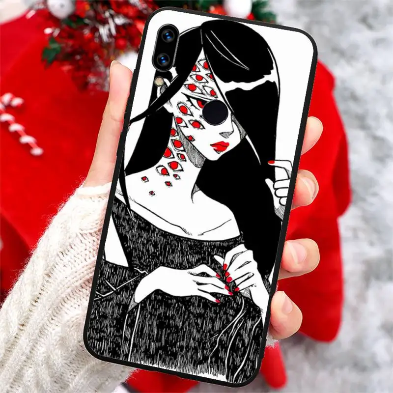 

Ito Junji high quality Horror Phone Case For Xiaomi Redmi note 7 8 9 t k30 max3 9 s 10 pro lite