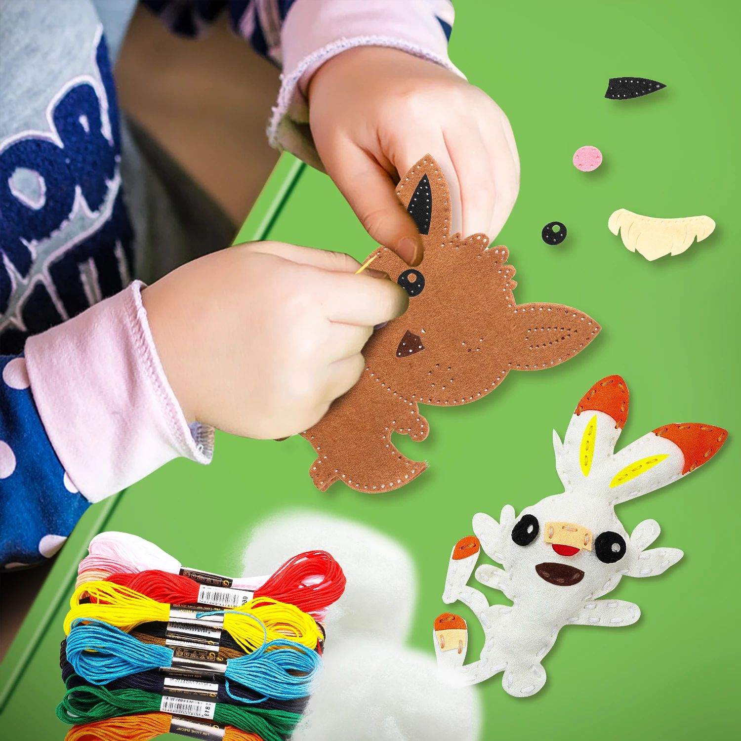 Набор для творчества из фетра 6 шт. детские наборы шитья набивные элементы ручной