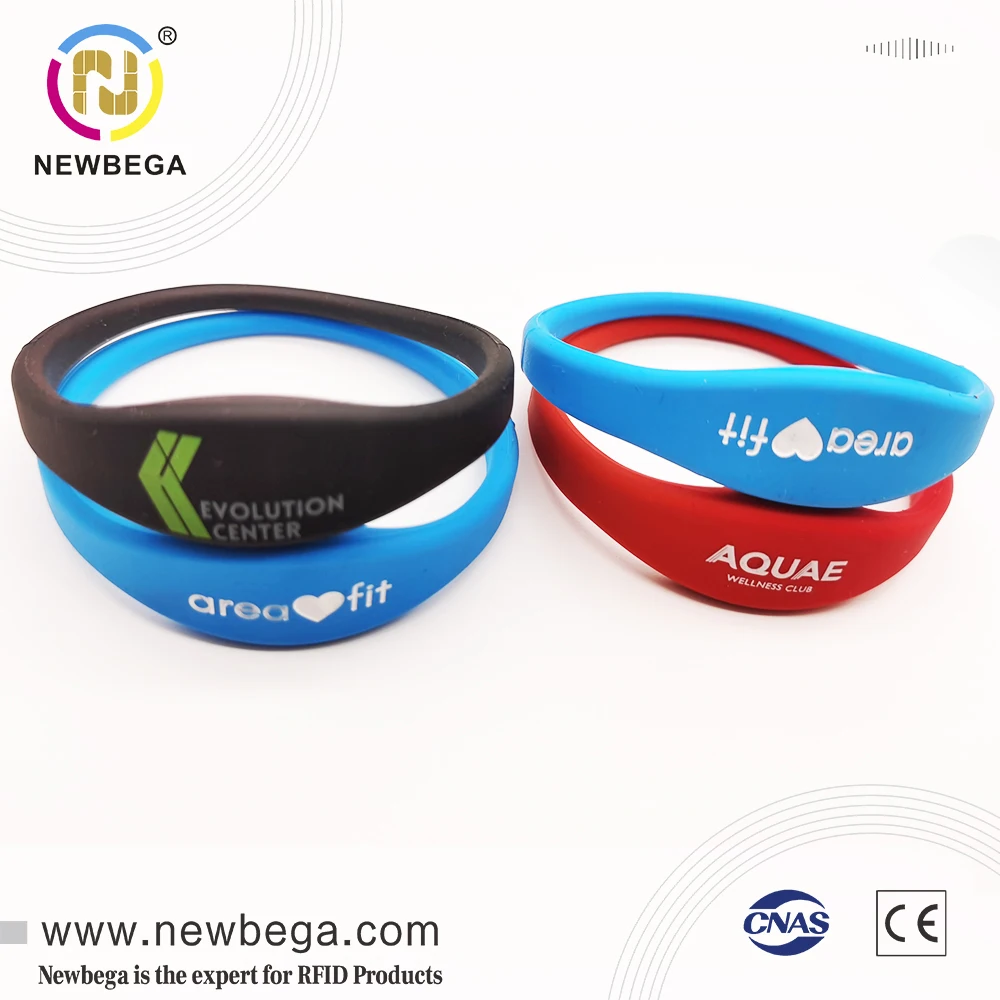 

NFC Waterproof Wristband 13.56MHZ RFID ISO14443A Mfare Classic 1K S50 IC Smart Silicon Bracelet New Design 3PCS