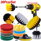 Набор щетки для дрели, щетки для чистки ковров в ванной, щетки для автомобиля, инструменты для мойки автомобиля