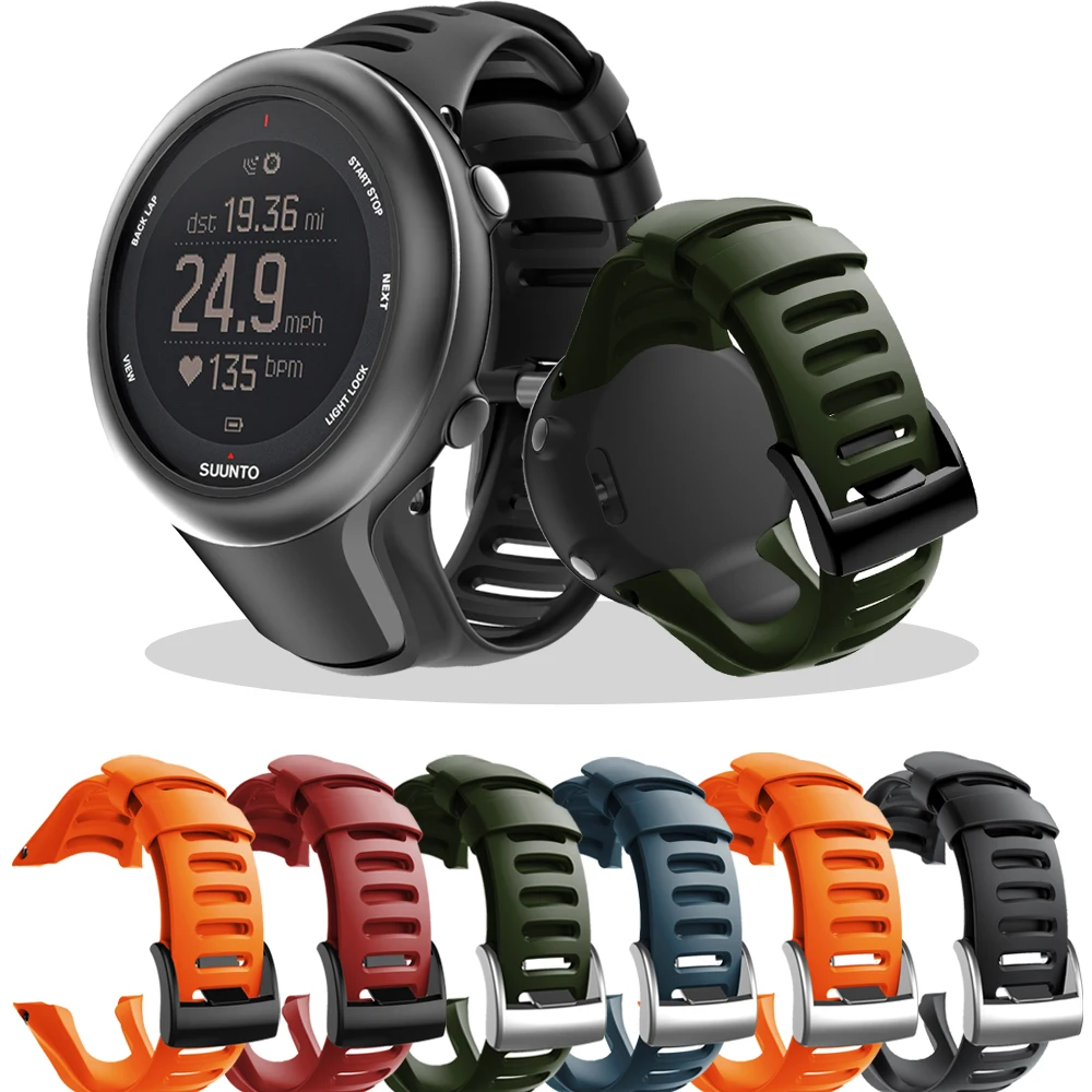 

New Silicone Strap for Suunto AMBIT 1 Watchband For SUUNTO Ambit 2 2R 2S Ambit3 3p/3s/3R Replacement WatchBand with Screwdriver