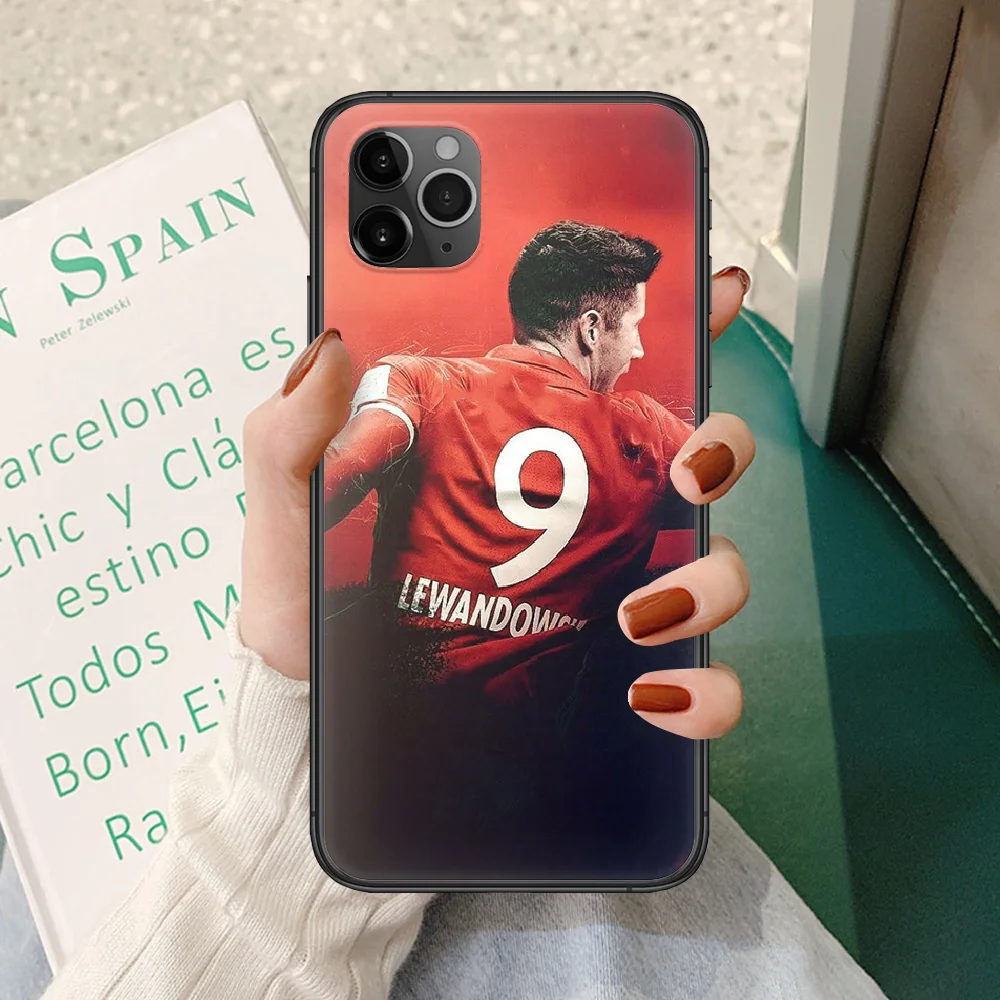 

Munich Football Lewandowski Phone case For iphone 4 4s 5 5S SE 5C 6 6S 7 8 plus X XS XR 11 PRO MAX 2020 black prime trend