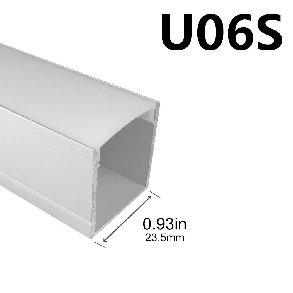 5 компл./лот 1 м(3.3ft) алюминиевый профиль для светодиодной ленты светильник черный U форма 24 мм алюминиевый штранг-прессования с молочной оболочкой U06 - Испускаемый цвет: silver