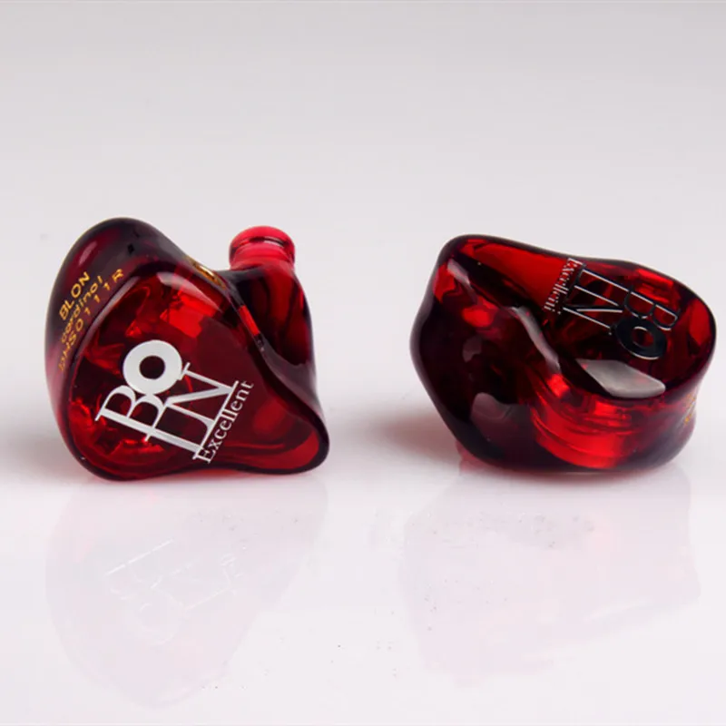Red No Package Blon Cardinal IEM мощный MMCX HiFi наушники 10 мм Углеродные диафрагмы динамические наушники монитор сценические DJ наушники Смола уха бутон - Цвет: Red No Package