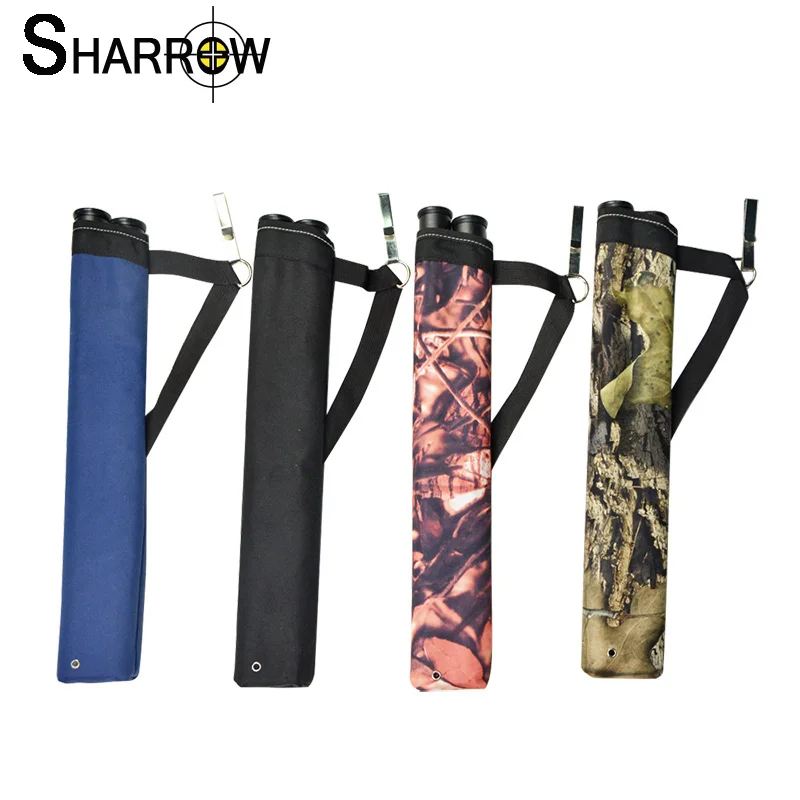 

1pc Archery Arrow Quiver 2 Tube Arrows Bag Back Holder Left and Right Hand Universal Portable Shooting Hunting Accessories