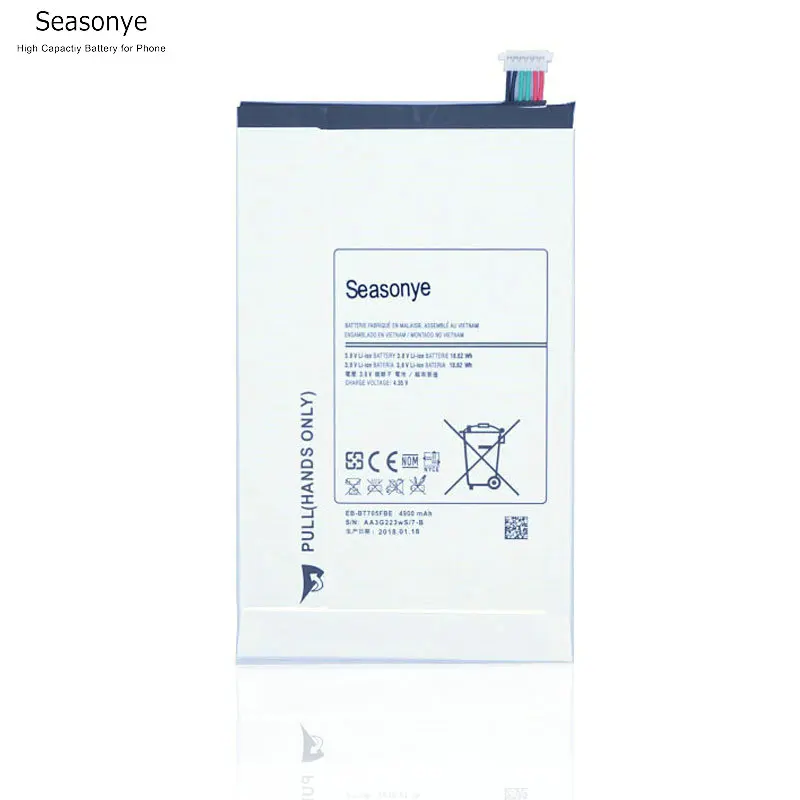 Seasonye 4900 мАч/18.62Wh EB-BT705FBE/EB-BT705FBC Замена Батарея для samsung Galaxy Tablet Tab S 8,4 SM-T700 T700 T705