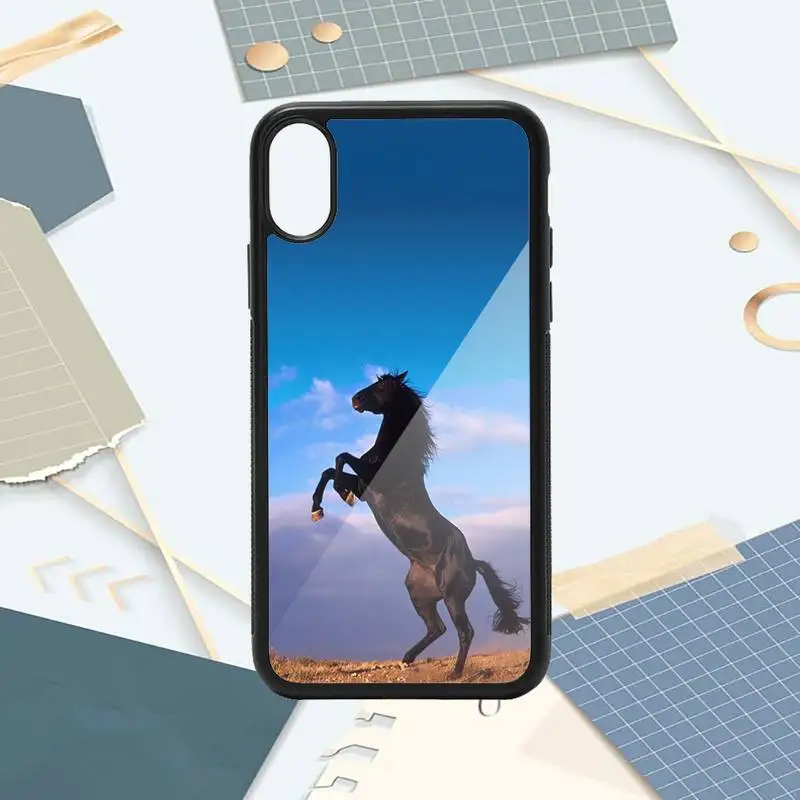 

horse animal case for airpods fundas Phone Case PC for iPhone 11 12 pro XS MAX 8 7 6 6S Plus X 5S SE 2020 XR