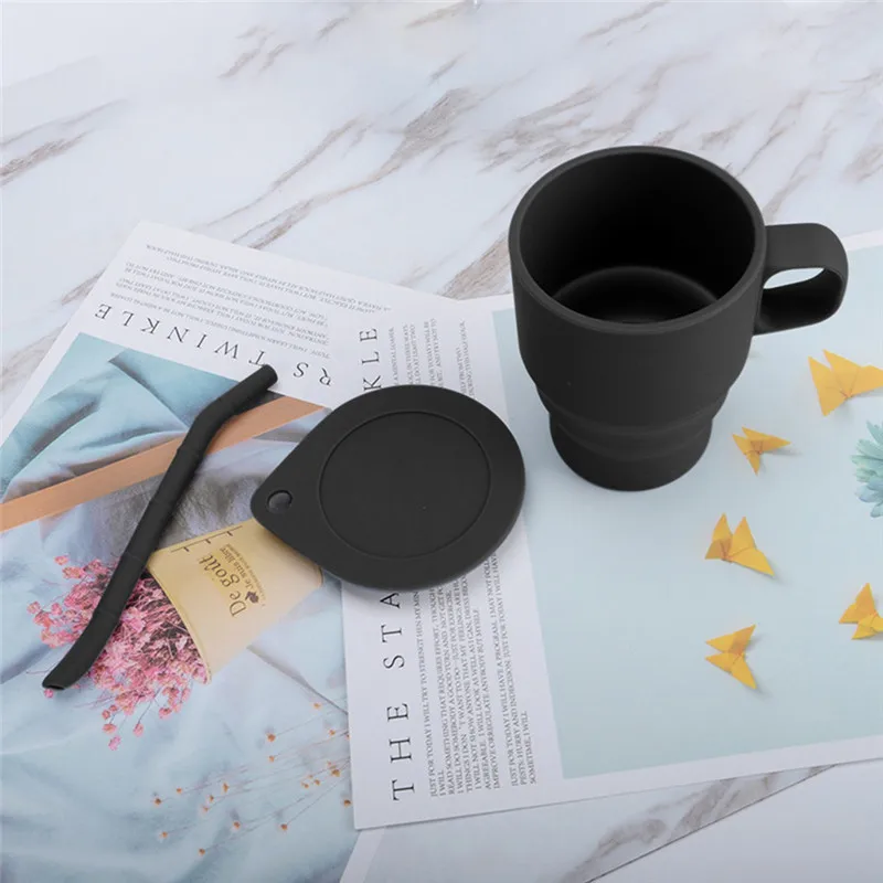 Складная Силиконовая телескопическая чашка для путешествий складной инструмент