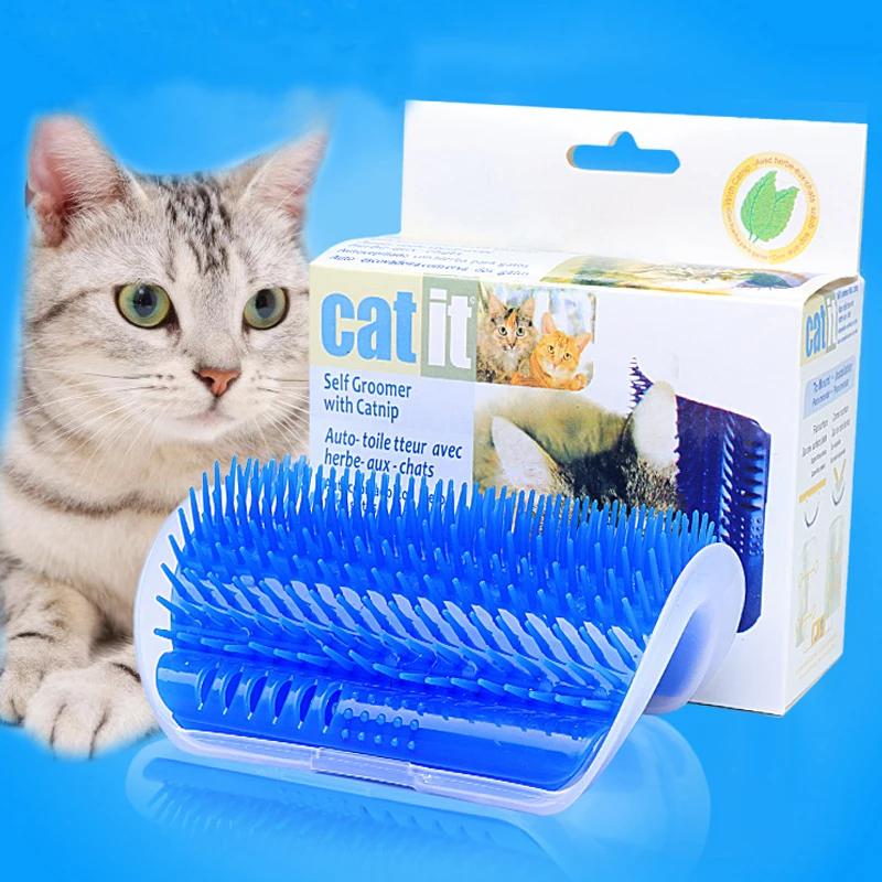 Массажер для шерсти домашних животных настенный угловой Расческа кошек с зудом