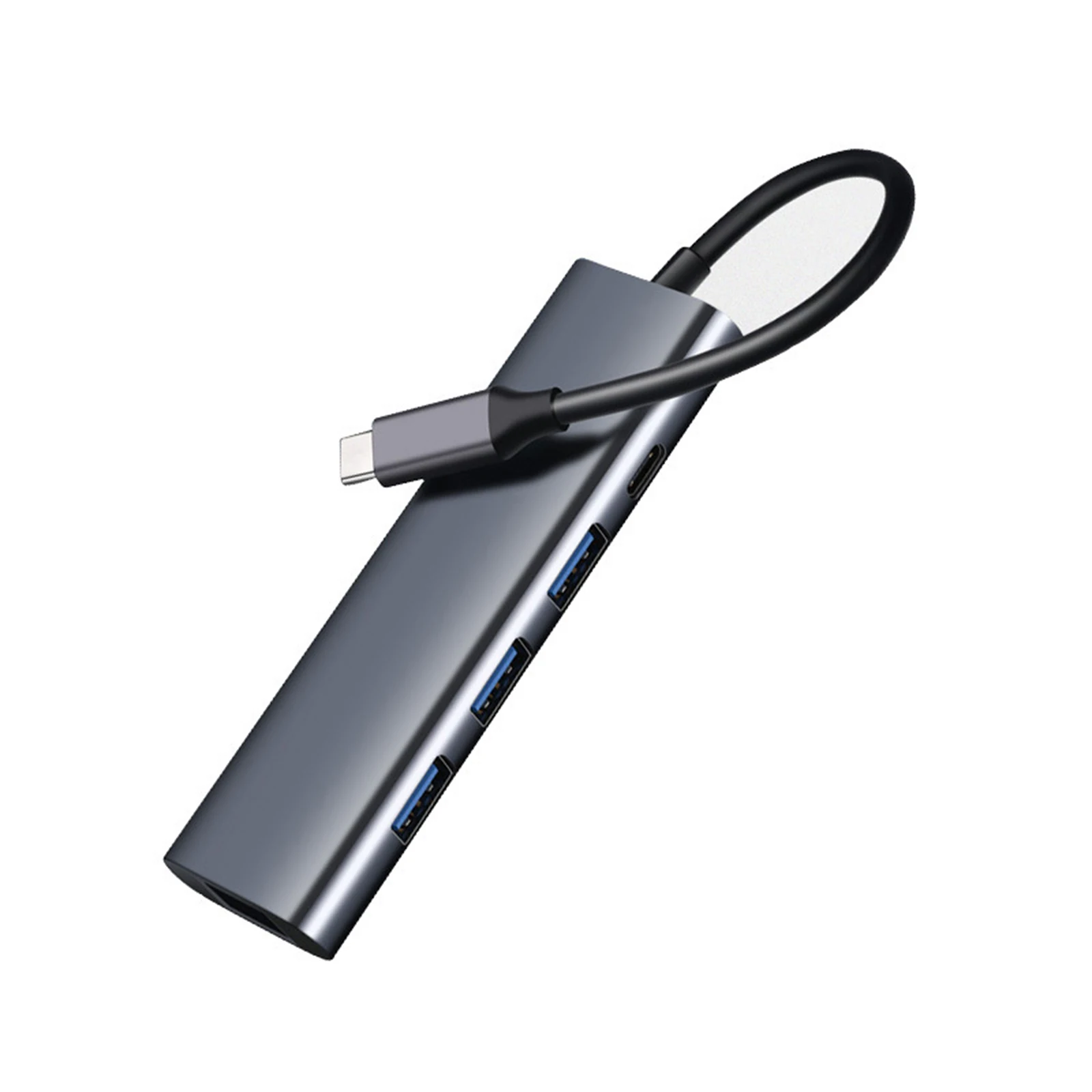 

USB-концентратор Тип C на HDMI-совместимый USB 3,0 RJ45 PD адаптер 6 в 1 Type C док-станция для MacBook USB C сплиттер