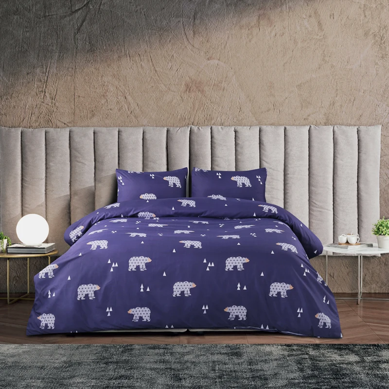 11 Styles Chrysanthemum Geometric Pillowcase + Quilt Cover Polyester Flower Brief Pillow Covers King Size Comforter Set | Дом и сад