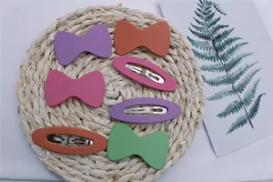 2 шт.набор, весенне-летние матовые аксессуары для волос с бантиком и эллипсом, простые и милые белые аксессуары для волос