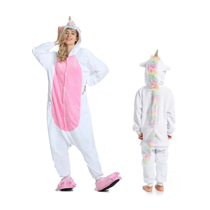 Gold horn unicorn Костюм единорога унисекс для взрослых, фланелевый Костюм кигуруми в стиле аниме на Хэллоуин, женский комбинезон - Цвет: Gold horn unicorn