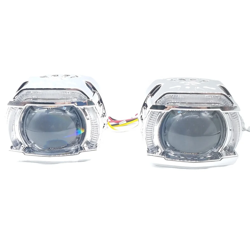 

Newst Car LED High Beam Projector Headlights Lens with DRL & Turn Motorcycle Lights for H1 H4 H7 9005 9006 lamps