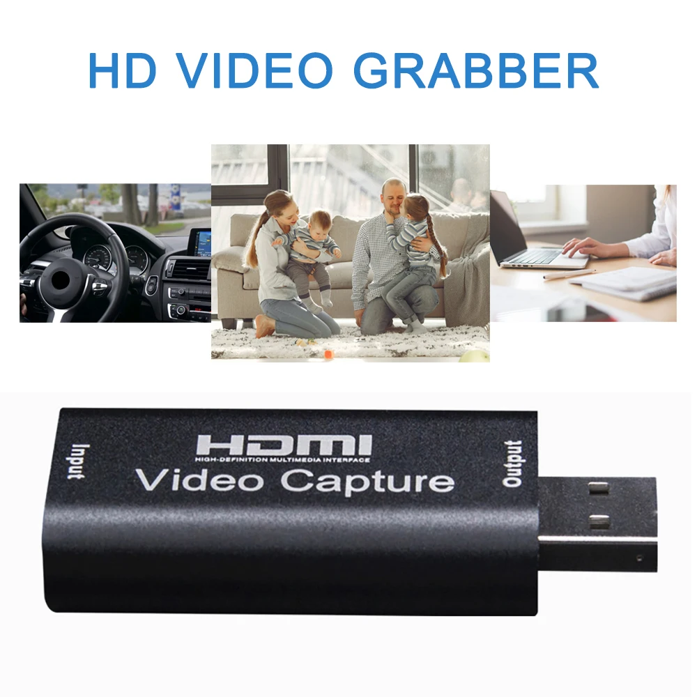 

Карта видеозахвата 1080P HDMI-USB 2,0 HD Стандартный AWG26 кабель с поддержкой Windows Android и MacOS для обучения записи