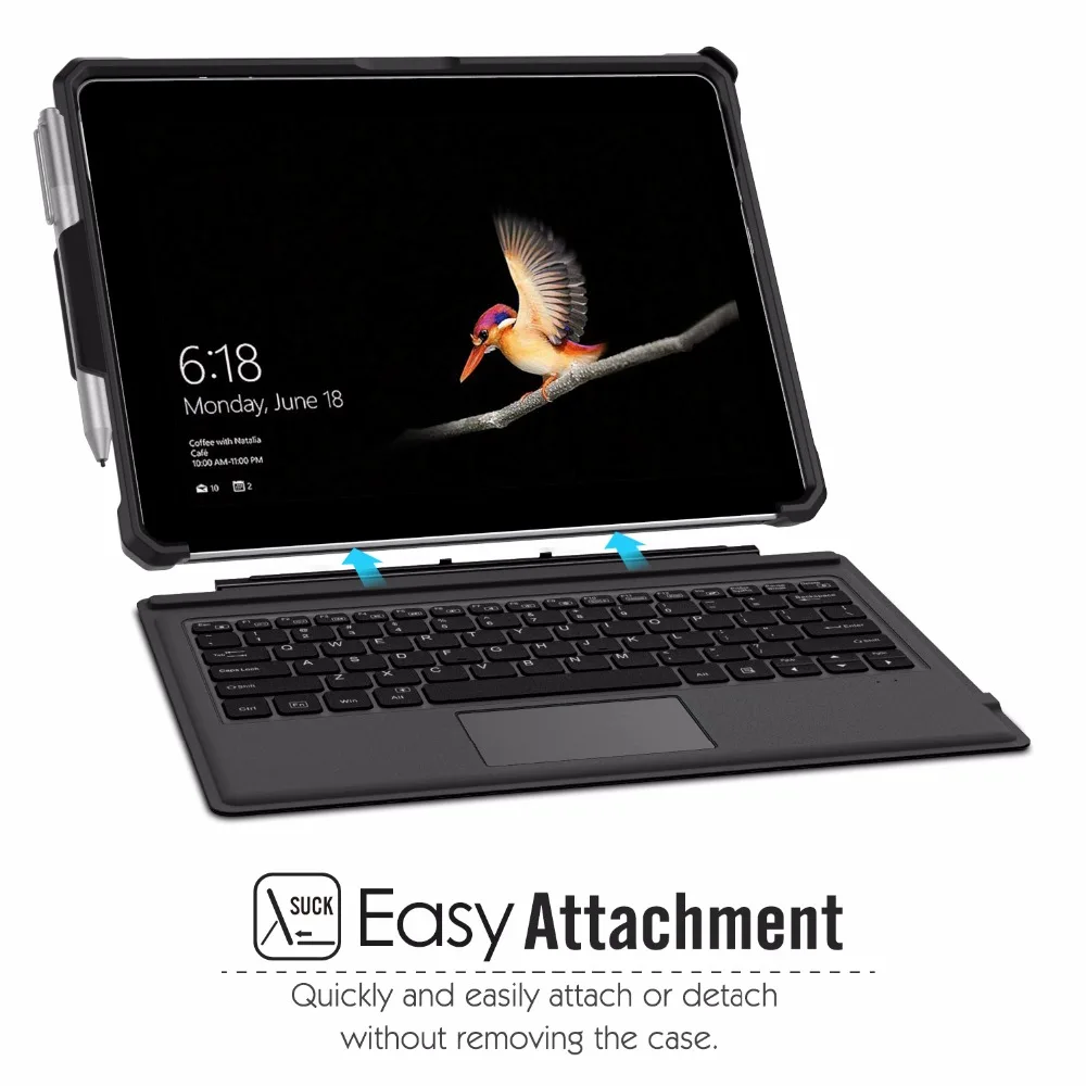 

MoKo Case for Microsoft Surface Go 2,All-in-One Protective Rugged Cover Case with Pen Holder, Hand Strap, for Surface Go 10 Inch