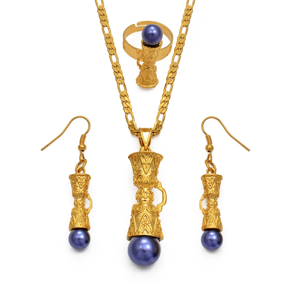 Anniyo черно синий белый жемчуг Папуа Новая морская Подвеска Барабан ожерелья