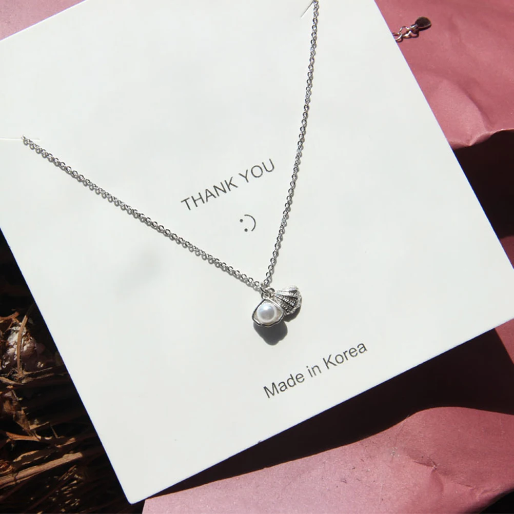 1 шт. серебряное ожерелье с подвеской в виде ракушки Женская мода простой кулон