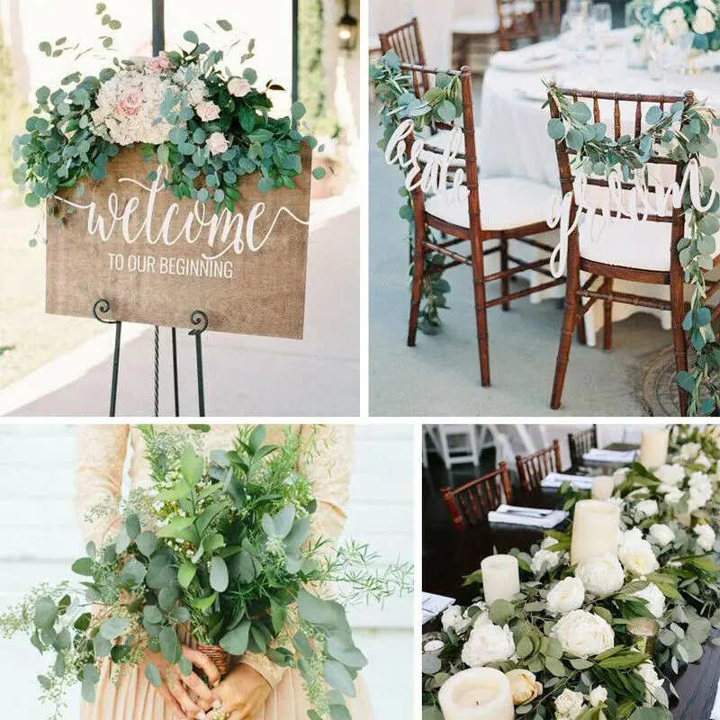 2M искусственный эвкалипт гирлянда подвесной ротанговый Свадебные зелени