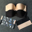 Бюстгальтер пуш-ап, без бретелек, с закрытой спиной