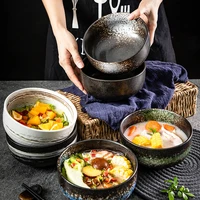 ramen dolphin soup noodles rice noodles bowls japanese folk ceramic tableware