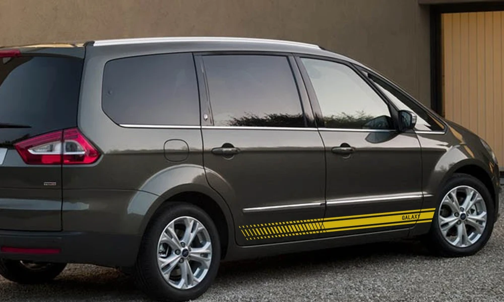2 шт. автомобильные длинные боковые полосы наклейки для Ford Galaxy Автомобильная виниловая пленка Стайлинг украшения наклейки автомобильные принадлежности для тюнинга