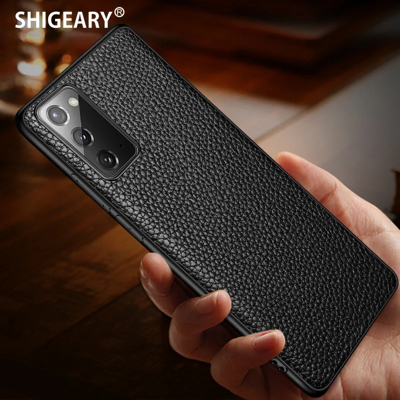 

Чехол для Samsung Galaxy Note 20 Ultra из натуральной кожи, Роскошный деловой чехол из натуральной коровьей кожи для Samsung Note20 Note 20 Ultra