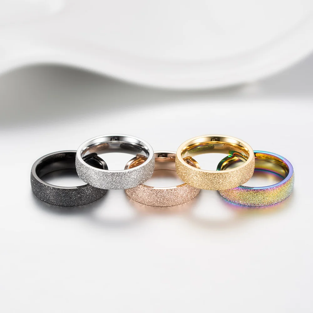 2018 простое титановое кольцо для женщин и мужчин 5 цветов матовое Arc цветное