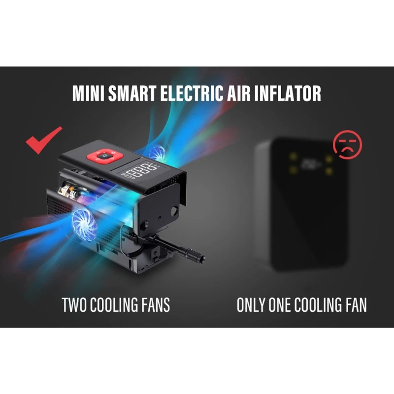 

Electric Air Pump 150PSI Tire Inflator Portable Air Compressor for Car Motorcycle Bicycle Tires Inflatables Portable