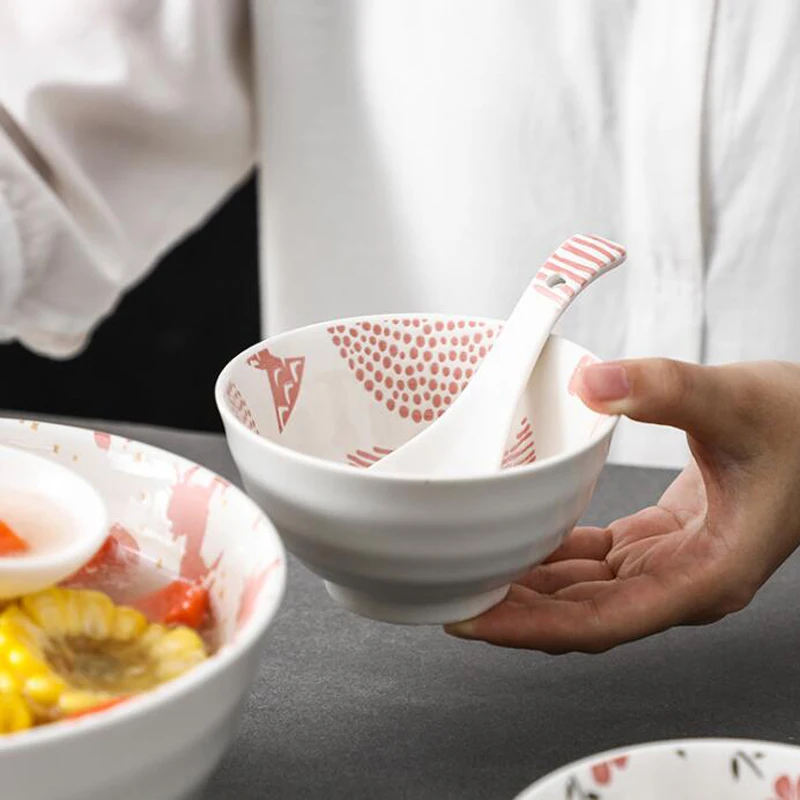 4 5 &quotяпонская керамическая миска с нитками высокого качества европейский дизайн