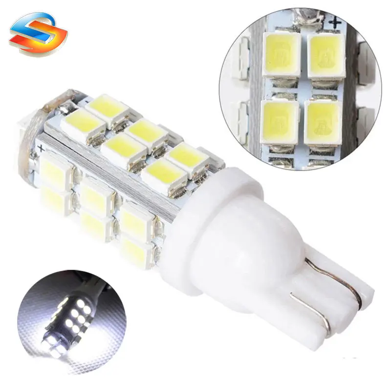 100 шт. белые светодиодные лампы T10 W5W 194 / 921 1210 28 SMD для автомобильной карты