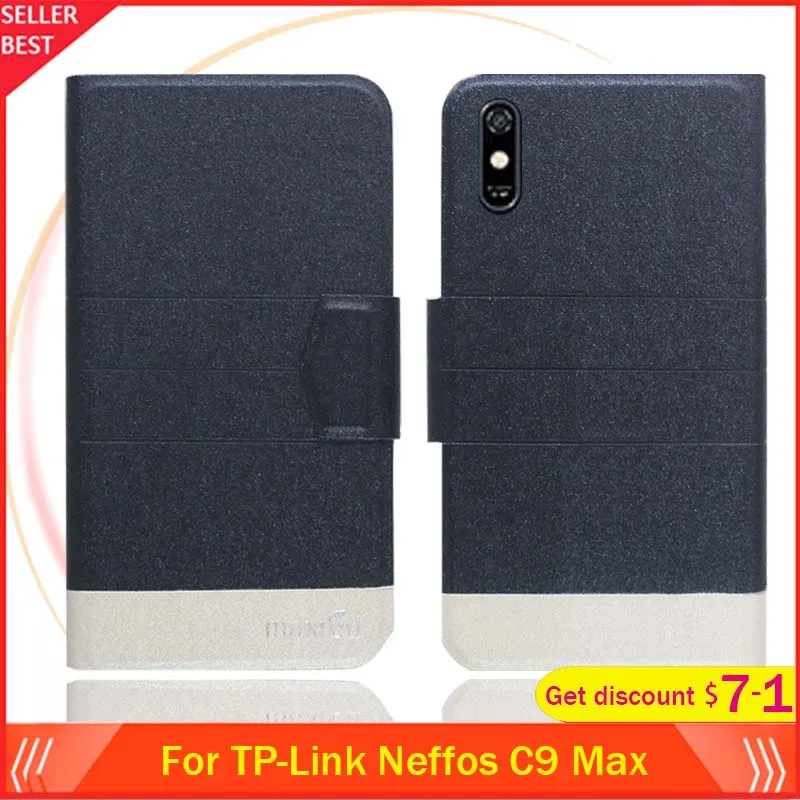 5 цветов Лидер продаж! Чехол-книжка TP-Link Neffos C9 Max ультратонкий кожаный
