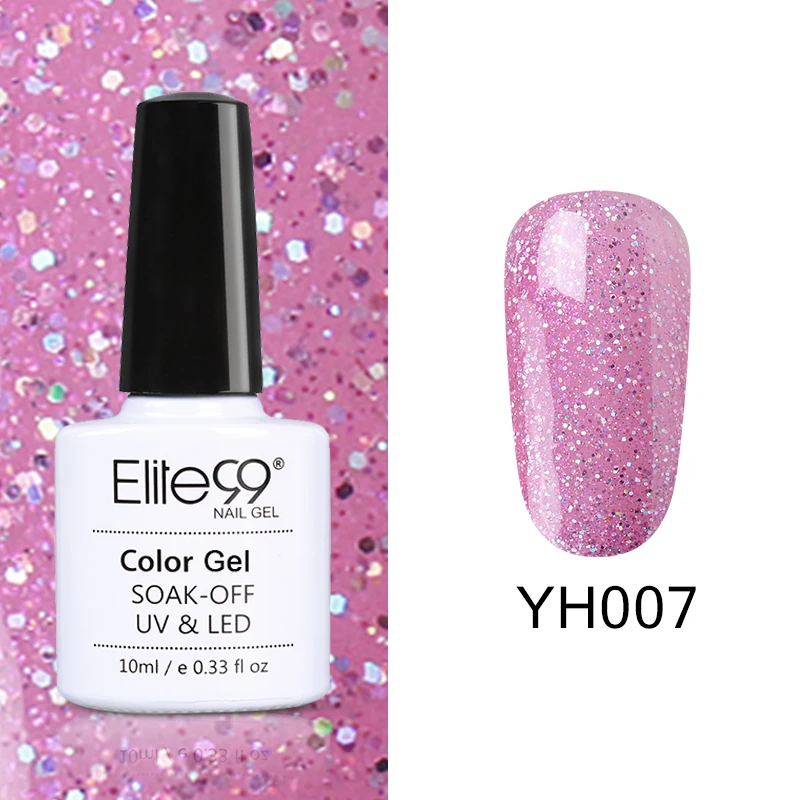 YH007 Elite99 Vernis Полупостоянный 10 мл Светодиодный УФ-гель замачиваемый пурпурный цвет светодиодный лак для ногтей нужна лампа отверждения Гель-лак - Цвет: YH007