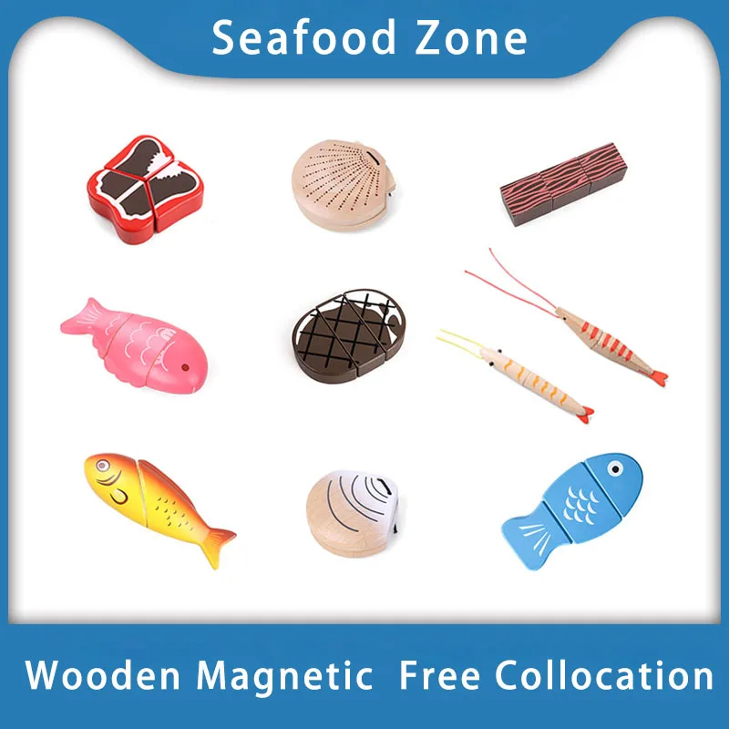 Игрушка Woo игрушки для детей деревянная кухонная игрушка кухонные предметы рыба