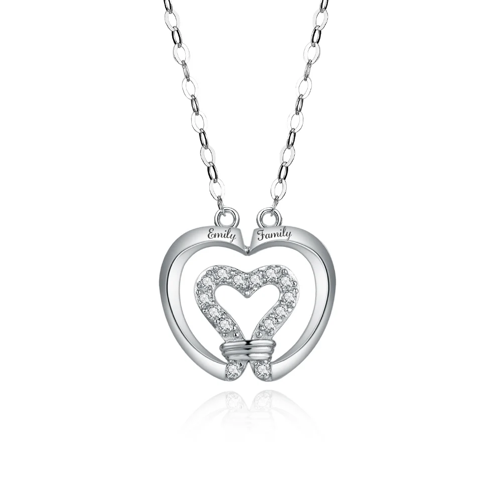 

Цепочка женская из серебра 925 пробы с кулоном в виде сердца