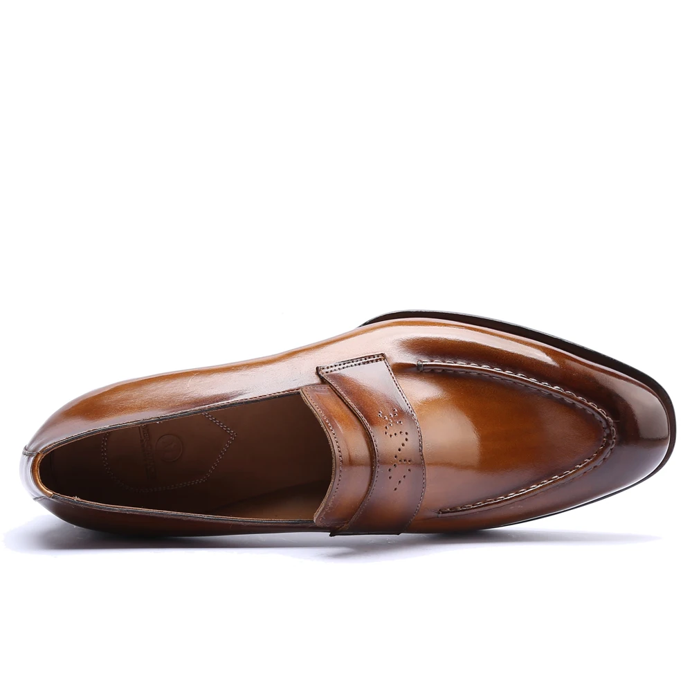 Лоферы Мужская обувь в винтажном стиле ретро натуральная кожа ручная работа