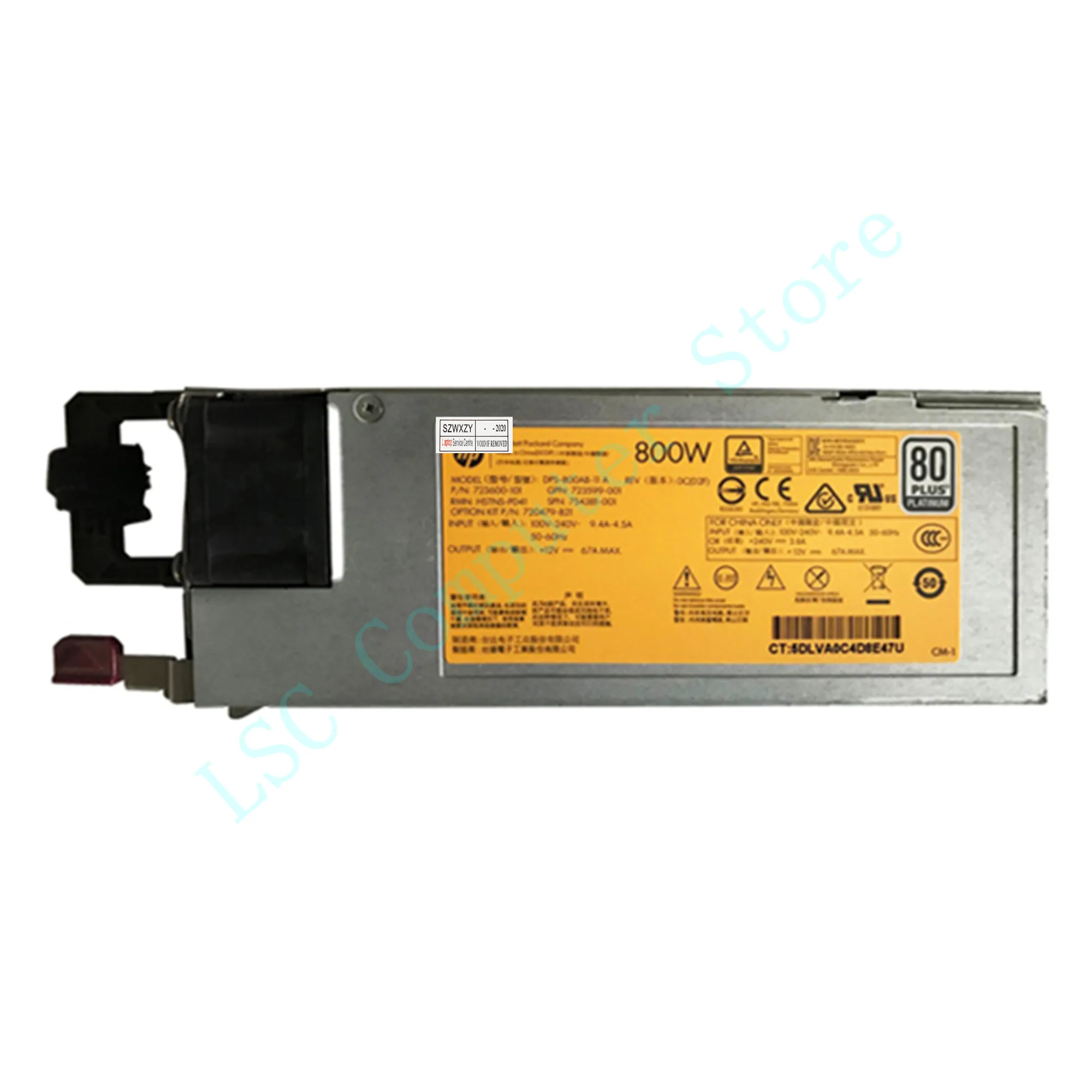 LSC оригинал для HP DL380 350 360 388 G9 800W источник питания 723600-101 723599-001 754381-001 720479-B21 DPS-800AB-11 A