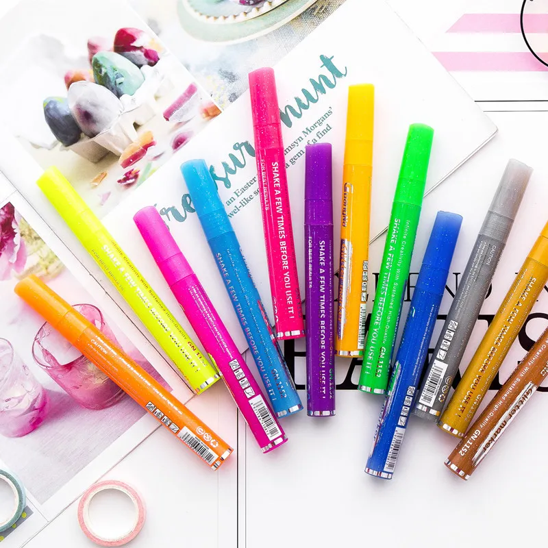 Маркеры на водной основе 12 цветов|Цветные маркеры| |