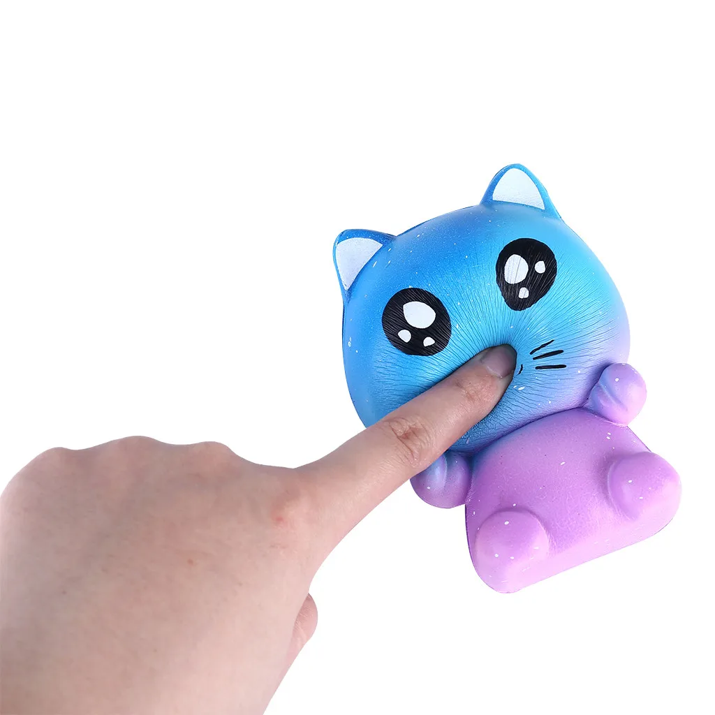 

Squishies Toys Starry Sky Cat Scented Charm Slow Rising Collection Stress Reliever Toys Adult Kids Decompression Toy Funny Gift
