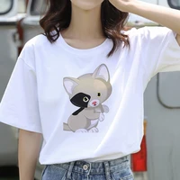 2021 summer women t shirt spotted cat printed tshirts girl ullzang mujer t shirt casual tops tee vintage