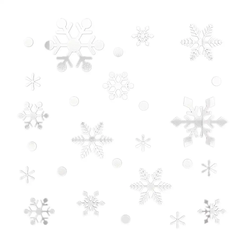 Золотистая/Серебристая Рождественская наклейка со снежинками украшение для