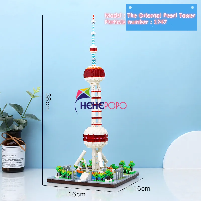 

1747pcs 8006 Mini Diamond Building Blocks Architecture High Difficulty Educational Toys for Children Creative Special Gifts