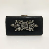 women diamond flowers evening clutch bags leather party shoulder bags chain wedding wallets for ladies drop shipping