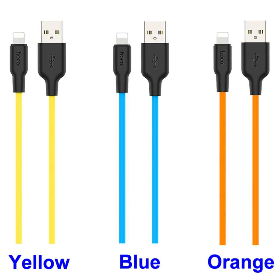 HOCO 1 м 2 м мягкий силиконовый USB кабель для iPhone 11 pro Max Type C кабель Micro кабель для Samsung USB C кабель