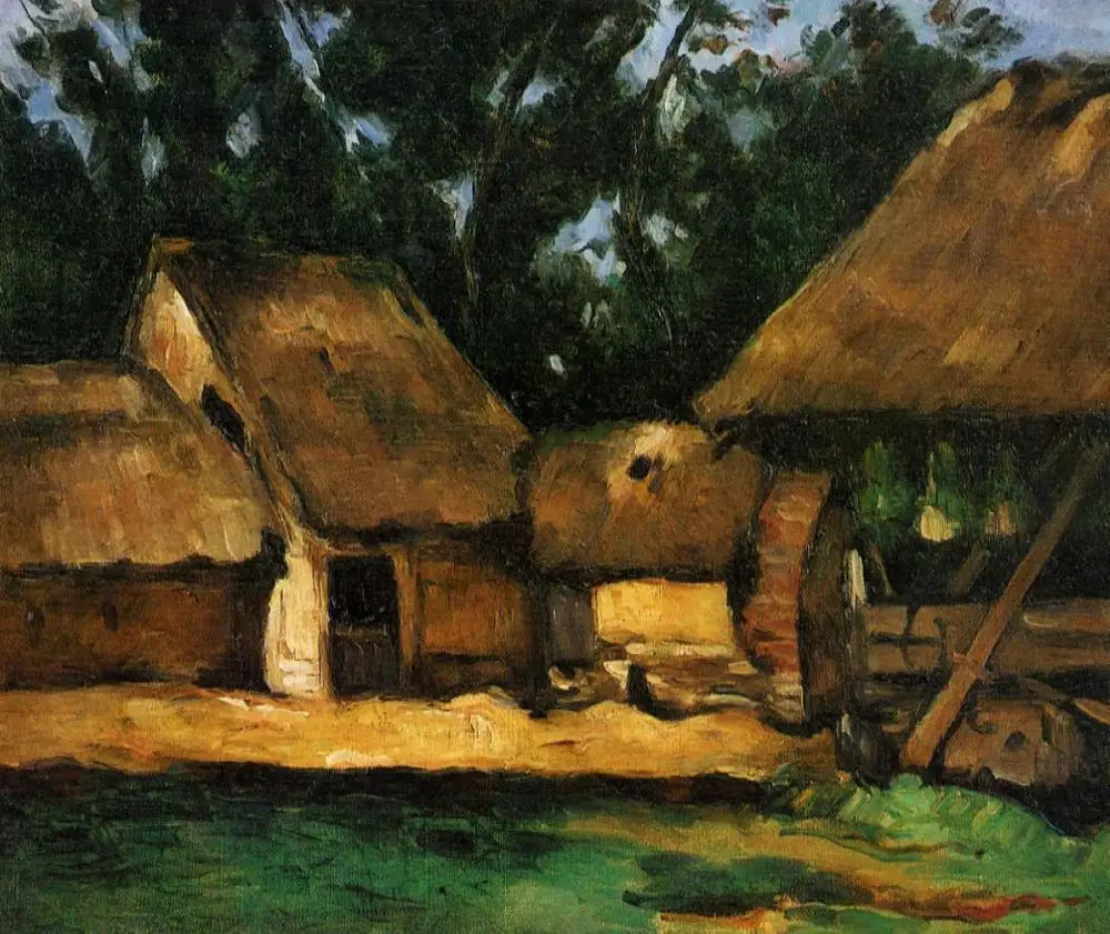 Cezanne деревенский дачный пейзаж масляная краска для украшения стен рамка по