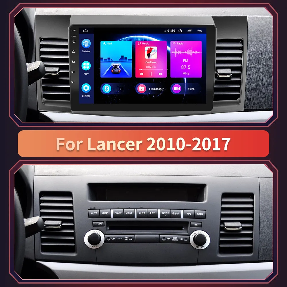 Автомагнитола Hoxiao 2 Din 13 дюймов Android 11 мультимедийный видеоплеер для Mitsubishi Lancer