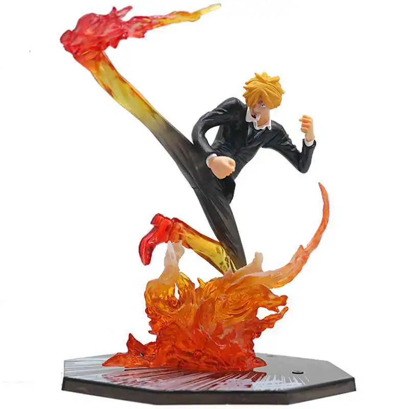 

2021 New ONE PIECE Fire Fist Wind Leg Minced Meat Vinsmoke Sanji Anime Battle Figure Xmas Gift Model Toys for Children