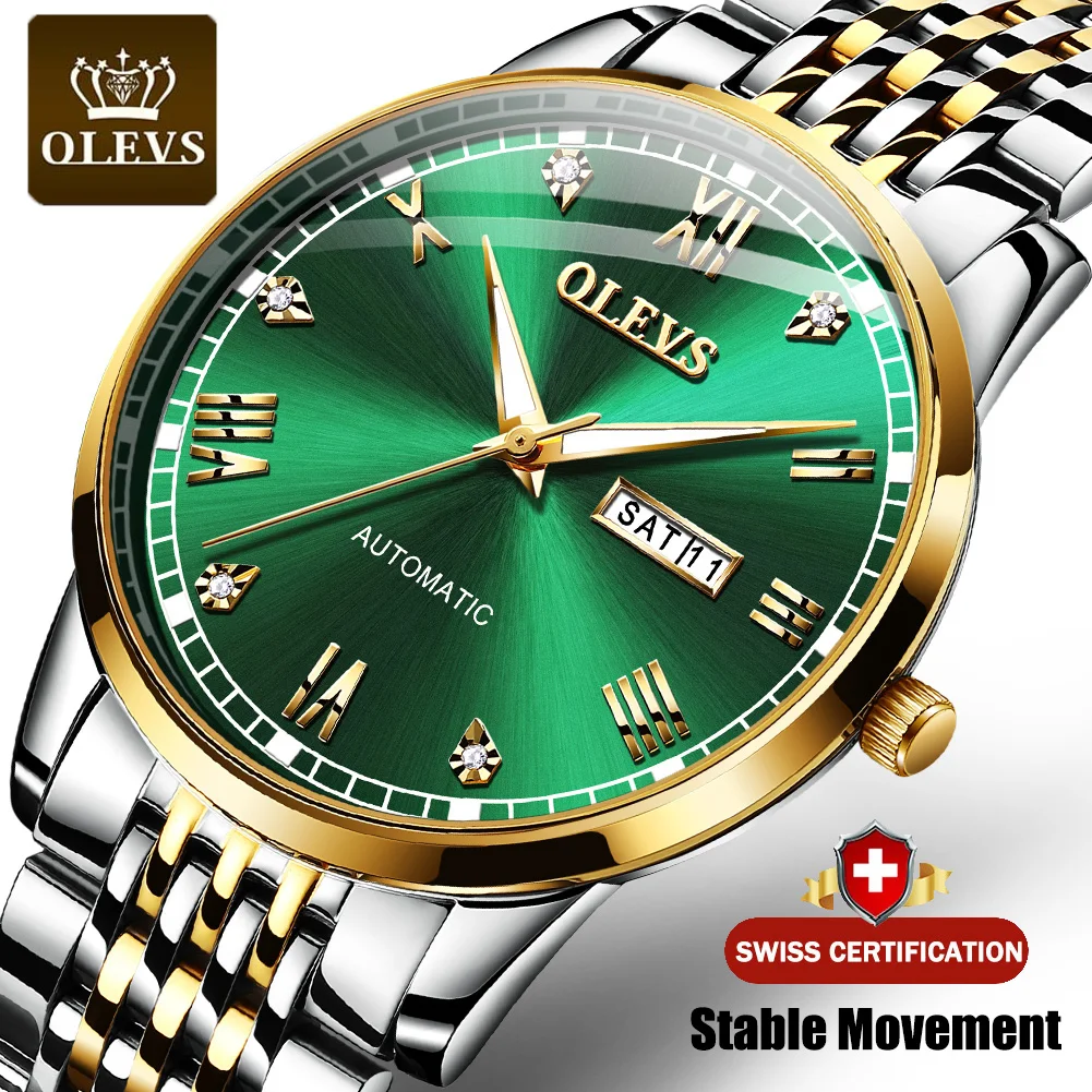 OLEVS Мужские автоматические механические часы для отдыха Бизнес платье